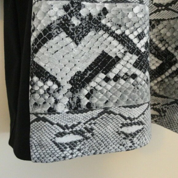 New MICHAEL KORS Black Grey Multi Ponte Long Sleeve Dress 8 - Picture 4 of 6